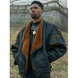 Power Book III London Brown Shearling Jacket